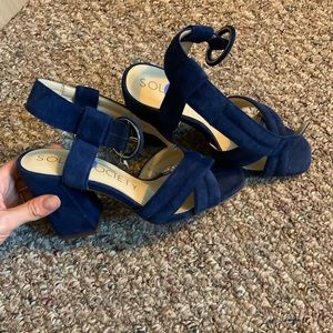 Brand New Sole Society Blue Suede Heels